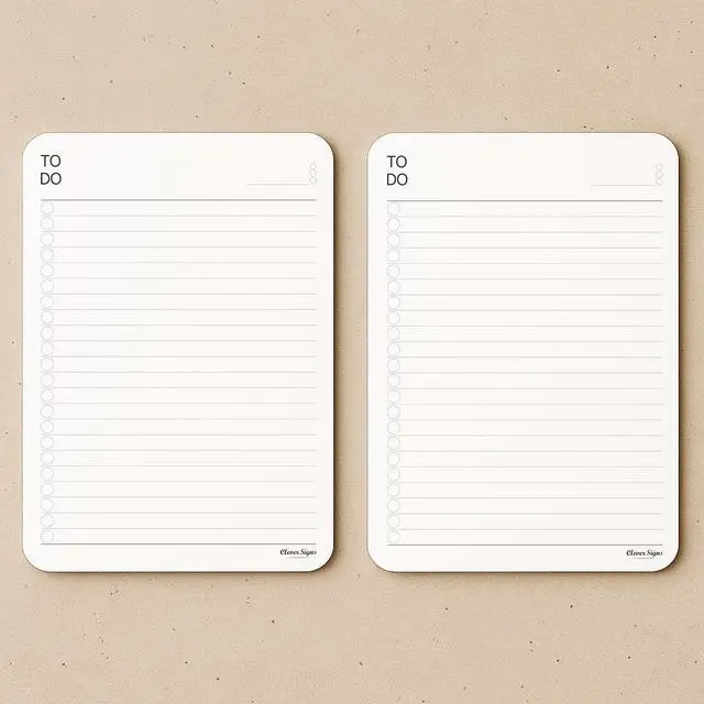 Alt view image 2 of 7 - To Do List Notepad (2 Pack, 50 Sheets Each) A5 Size (8.3"x5.8") Premium Thick Paper With Cardboard Back Support, Undated Daily Planner Notepad, Daily To Do List Notebook, Ruled Pages, Checkboxes