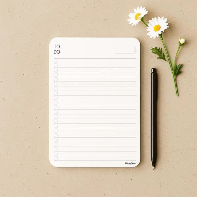 Alt view image 3 of 7 - To Do List Notepad (2 Pack, 50 Sheets Each) A5 Size (8.3"x5.8") Premium Thick Paper With Cardboard Back Support, Undated Daily Planner Notepad, Daily To Do List Notebook, Ruled Pages, Checkboxes