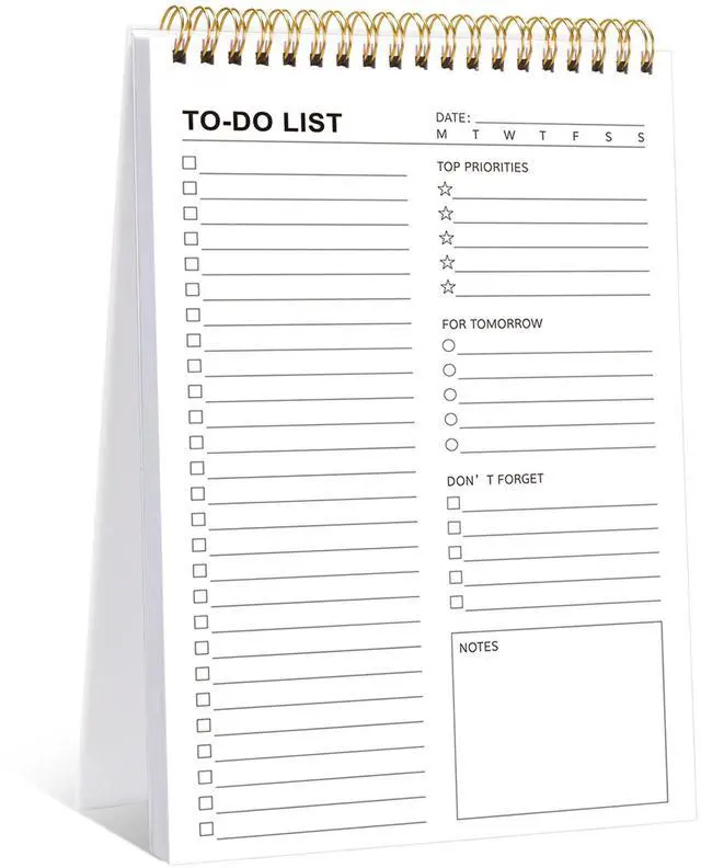 Main image of To Do List Notepad, 120 Pages 6.7x9.8" to Do List Notebook Undated Daily Planner Notepad with Task Checklist Home Office School Supplies