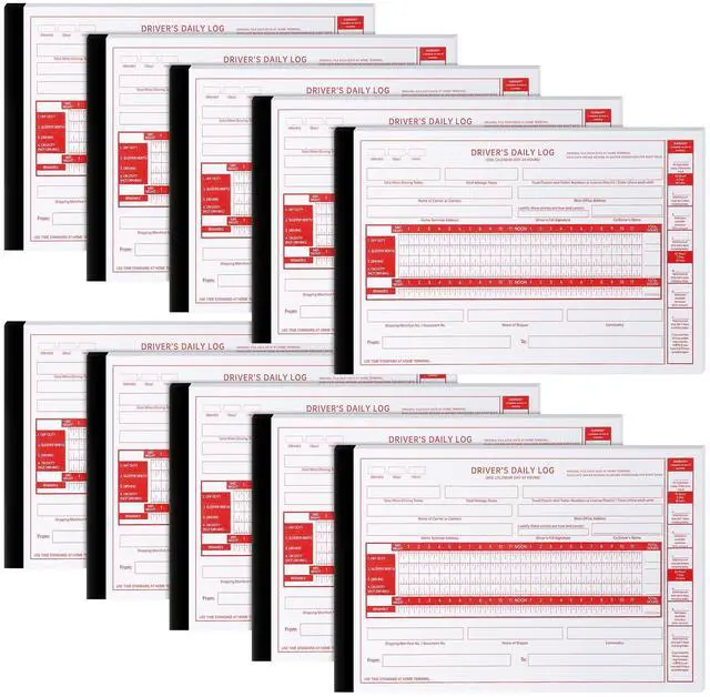 Main image of 10 Pack 2026 2027 New Log Book for Truck Drivers 8.5" x 5.5" Daily Log Book with Detailed Driver Vehicle Inspection Report Recap for Truck, 2-ply Carbonless (Typical)