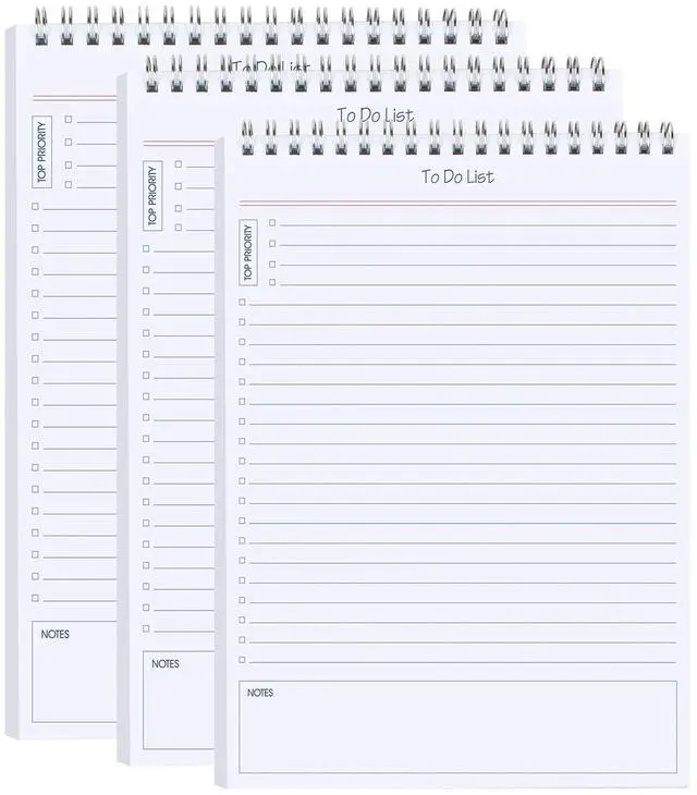Main image of to Do List Notepad 3pcs/Set - Daily Planner Notepad Undated 60 Sheets Tear Off, 5.5" x 8.3" Planning Pad Checklist Productivity Note Pad for Work and Personal Organized