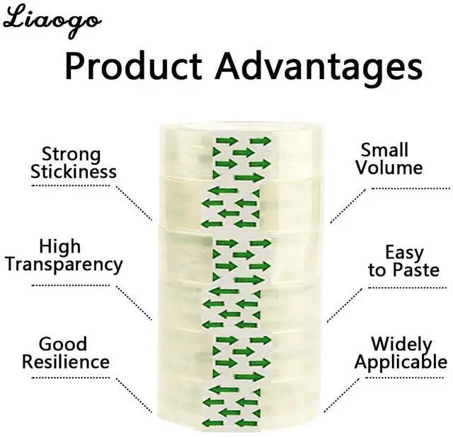 Alt view image 6 of 6 - 6 Rolls Transparent Tape Refills Rolls, Clear Tape, 3/4 x 1000 in, 1 in Core Gift Wrapping Tape for Office, Home, School