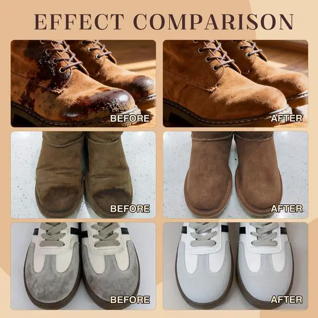 Alt view image 4 of 7 - Suede & Nubuck Care Kit for Clog & Sandal, 5-Piece Set with Cleaner, Protector, Suede Brush & Eraser Clean, Microfiber Cloth, Premium Care Kit Protect for Shoes, Boots, Uggs, Jackets, Bags and Apparel