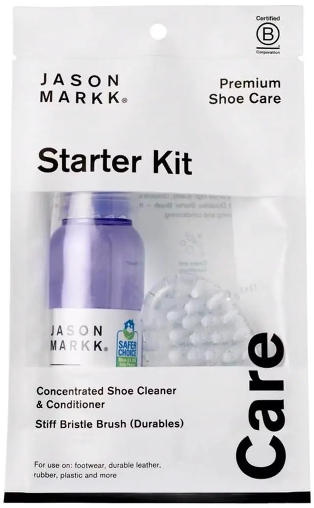 Main image of Starter Kit, Shoe Cleaner, 2-Piece Set, Deep Cleaning Solution & Durables Brush, Sneaker Care, Ideal for Footwear, Safe for Midsoles, Full-Grain Leather, Rubber, Plastic, and More, 2oz