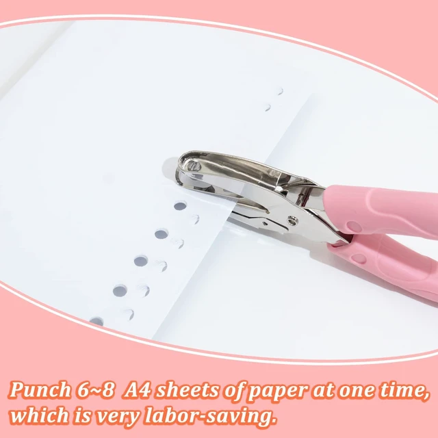 Alt view image 5 of 7 - 3 Pcs Metal Handheld Paper Punch Single-Hole Punch for DIY Craft | Single-Hole Tag Punches with Plastic Handle for 3 Size Circle Holes for DIY Crafts, Tags & Card Making, Etc