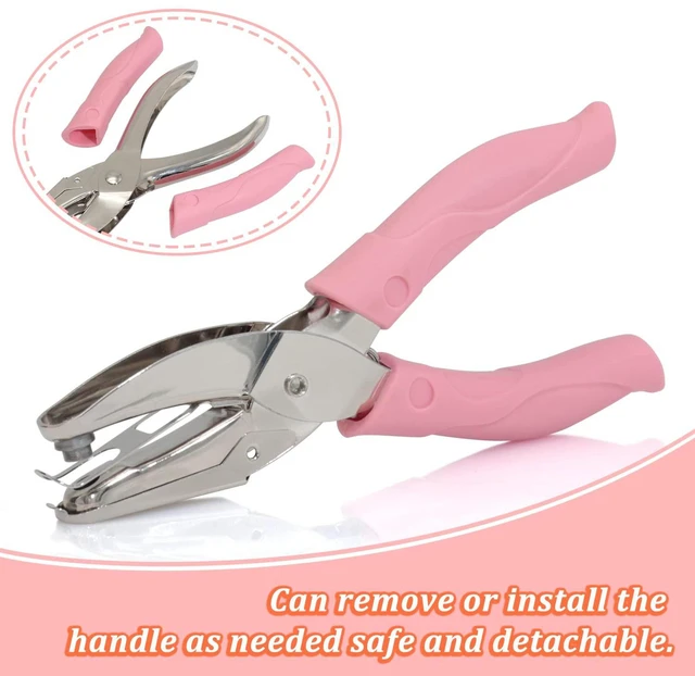 Alt view image 3 of 7 - 3 Pcs Metal Handheld Paper Punch Single-Hole Punch for DIY Craft | Single-Hole Tag Punches with Plastic Handle for 3 Size Circle Holes for DIY Crafts, Tags & Card Making, Etc