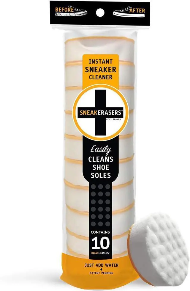 Main image of Instant Sneaker Cleaner, Premium Shoe Cleaning Kit for Sneakers, Dual-Sided Sponges, Effective for Tennis Shoes & Women Men Sneakers, Gentle Rub Design (10 Pack)