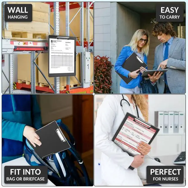 Alt view image 7 of 7 - Clipboard with Storage, Heavy Duty Cleaview Clip Boards 8.5x11 with Dual Storage, Dry Erase Plastic Nursing Clipboard, High Capacity Clipboards Folder for Teacher Nurse, School & Office Supplies