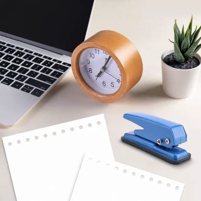 Alt view image 7 of 7 - Single Hole Puncher Handheld 1/4 Inches Hole Punch, 20 Sheet Paper Punch Capacity Metal Hole Puncher with Skid-Resistant Base for Paper, Chipboard, Art Project, Blue
