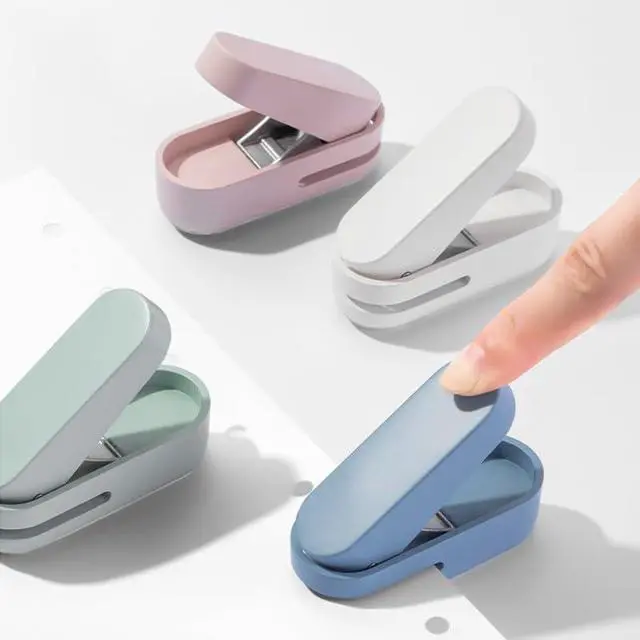 Alt view image 3 of 6 - Mini Small Hole Puncher White Color, 10 Sheet Paper Capacity Single Hole Puncher for Office Use Or Gift for Students (White)