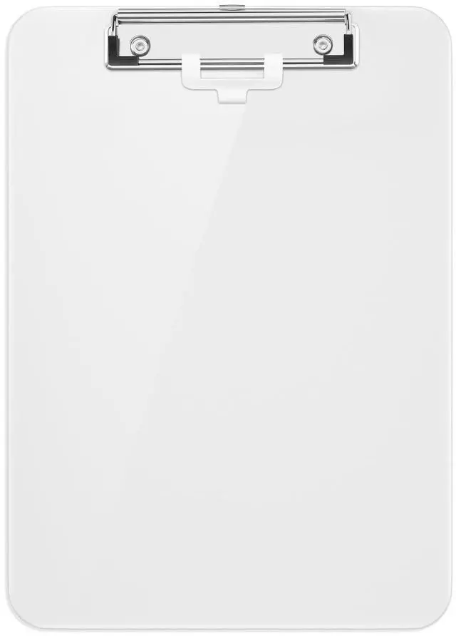 Main image of Plastic Clipboard, White 8.5x11" Clipboard, A4 Letter Size Clipboards for Nurses, Students, Office and Women, Clipboard with Pen Holder and Low Profile Clip, Size 12.5 x 9 Inch(White)