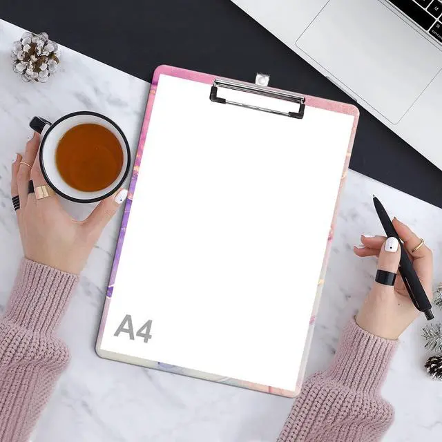Alt view image 7 of 7 - Fashion Clipboard, A4 Letter Size Wooden Decorative Clipboards for Teacher, Nurse, Doctor,Student and Kids, Cute Design for Standard Size 12.2" x 8.9" (C-Pink Purple Marble)