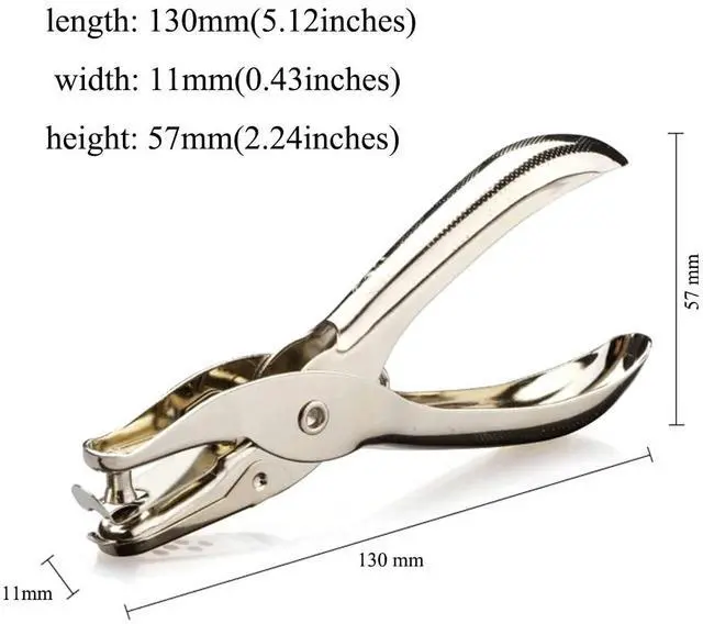 Alt view image 2 of 7 - Paper Puncher Single Hole Punch Metal Circle Punches Hand Craft Sheet Scrapbooking Loose Leaf Paper Punching 6mm for School Office Home Study