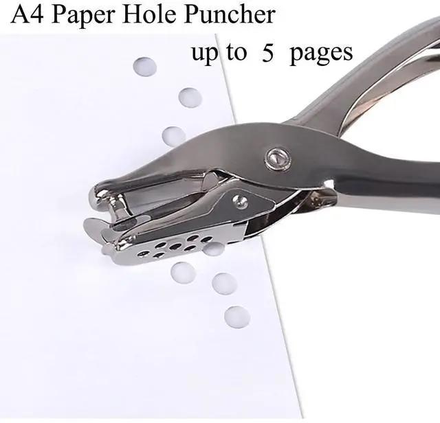 Alt view image 4 of 7 - Paper Puncher Single Hole Punch Metal Circle Punches Hand Craft Sheet Scrapbooking Loose Leaf Paper Punching 6mm for School Office Home Study