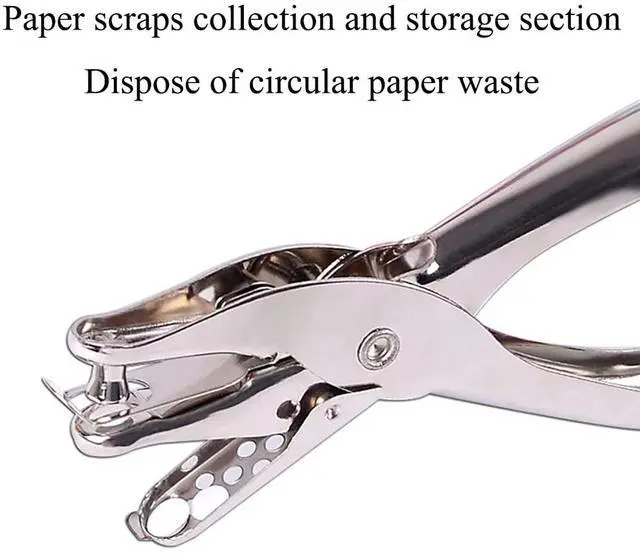 Alt view image 6 of 7 - Paper Puncher Single Hole Punch Metal Circle Punches Hand Craft Sheet Scrapbooking Loose Leaf Paper Punching 6mm for School Office Home Study