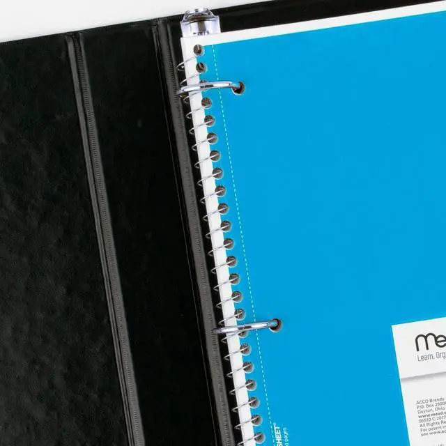 Alt view image 6 of 6 - Spiral Notebook, 6 Pack, 1 Subject, Wide Ruled Paper, 7-1/2" x 10-1/2", 70 Sheets per Notebook, Colors Will Vary (930201-ECM25)