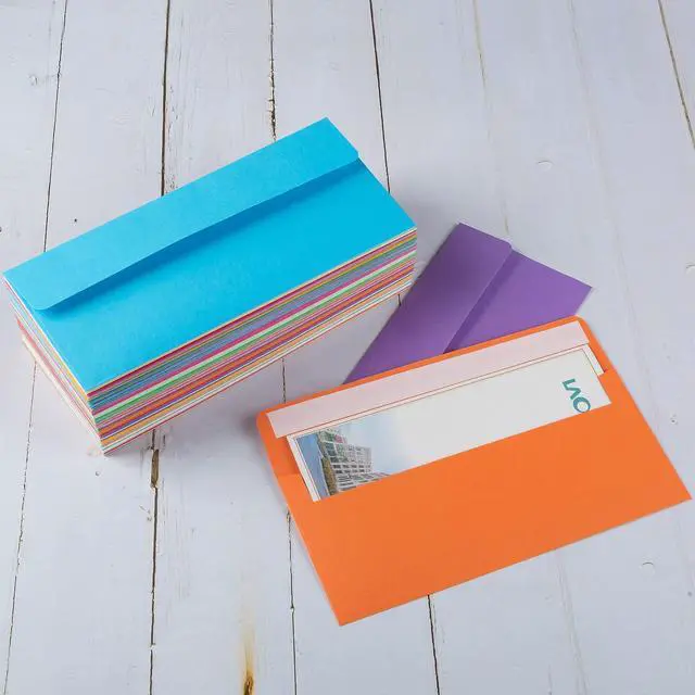 Alt view image 6 of 7 - 50 Pack Colorful #10 Business Envelopes Self Seal Letter Envelope