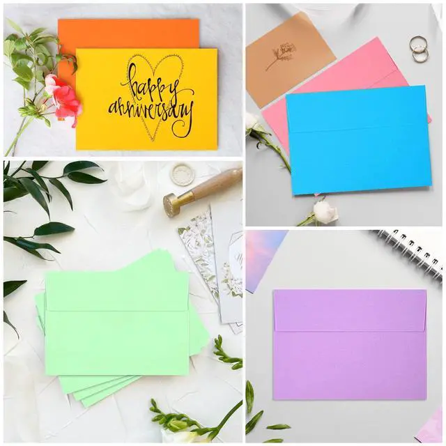 Alt view image 5 of 7 - 50 Pack Colored Envelope, 5x7 Envelopes, A7 Envelopes for Invitations, Printable Invitation Envelope for Weddings, Invitations, Photos, Postcards, Greeting Cards, Mailing