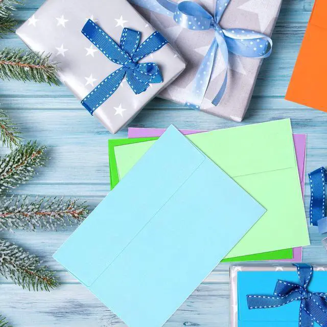 Alt view image 7 of 7 - 50 Pack Colored Envelope, 5x7 Envelopes, A7 Envelopes for Invitations, Printable Invitation Envelope for Weddings, Invitations, Photos, Postcards, Greeting Cards, Mailing