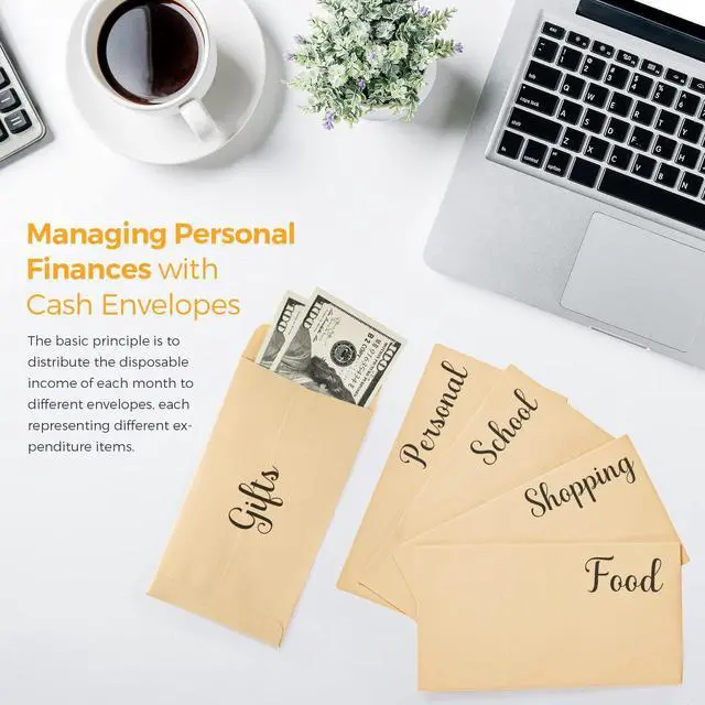 Alt view image 6 of 7 - 100 PACK Brown Cash Envelopes 3 1/2 x 6 1/2 for Budgeting, Small Kraft Money Envelopes Self Adhesive for Cash, Coins, Check, Seeds, Money Savings Challenges
