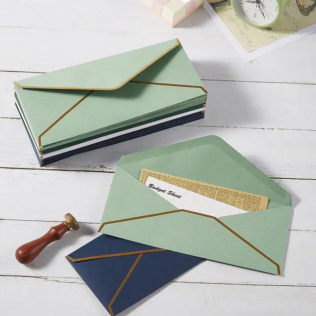 Alt view image 7 of 7 - 50 Pack #10 Business Envelopes, Sage-Green, 4 1/8 x 9 1/2 Inches