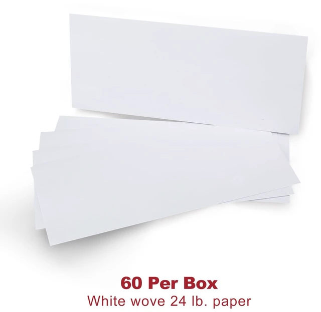 Alt view image 5 of 7 - No. 10 Business Envelopes (Pack of 60) Self-Seal, No-Window, Security-Tinted, 4-1/8 x 9-1/2 Inches, White 24lb Paper
