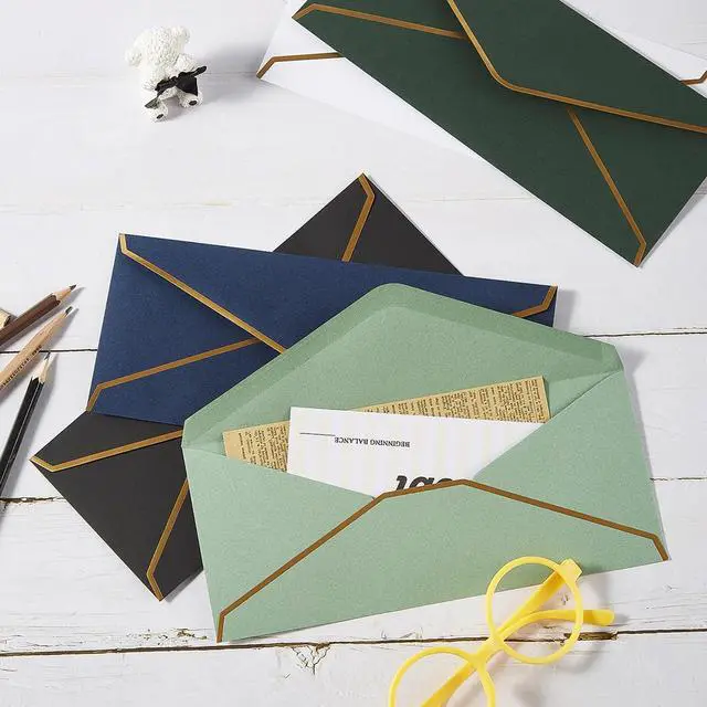 Alt view image 5 of 7 - 50 Pack #10 Business Envelopes, Sage-Green, 4 1/8 x 9 1/2 Inches