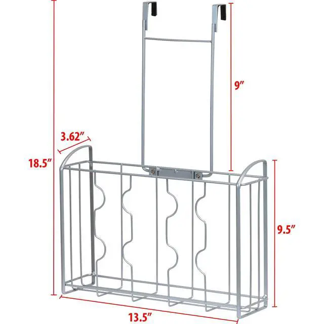 Alt view image 2 of 7 - Over Cabinet Door Organizer, Silver