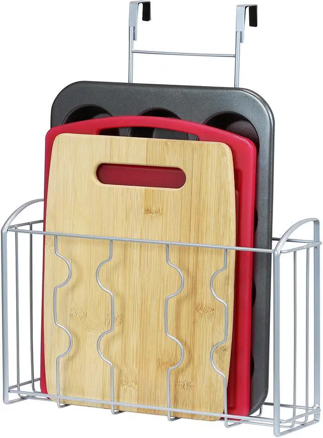 Main image of Over Cabinet Door Organizer, Silver