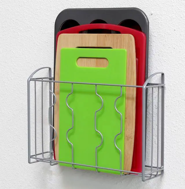 Alt view image 4 of 7 - Over Cabinet Door Organizer, Silver