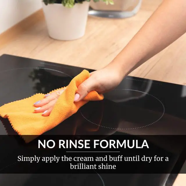 Alt view image 4 of 7 - Cooktop Cleaning Cream, Fast Acting No-Rinse Cooktop Cleaner for Glass Ceramic Cooktops and Stoves, Removes Burnt-on Stains, 10 Oz Net Weight (8 Fl Oz), Pack of 1