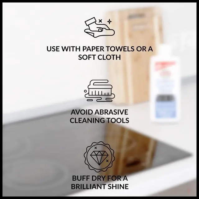 Alt view image 7 of 7 - Cooktop Cleaning Cream, Fast Acting No-Rinse Cooktop Cleaner for Glass Ceramic Cooktops and Stoves, Removes Burnt-on Stains, 10 Oz Net Weight (8 Fl Oz), Pack of 1