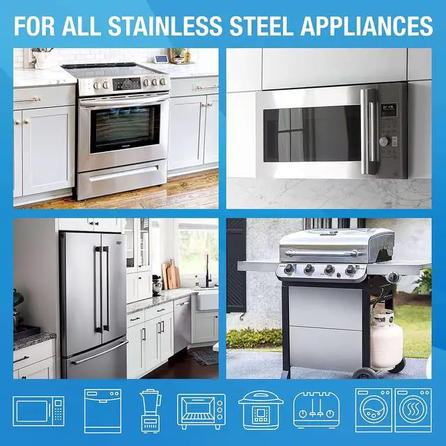 Alt view image 6 of 7 - for Stainless Steel, Cleaning Spray, Removes Fingerprints and Smudges From Oven, Refrigerator, Microwave, Sink, Hood, and Grill, 16 Ounce