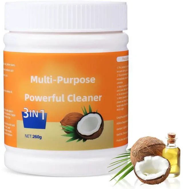 Main image of Multi-Purpose Powerful Cleaner for Kitchen, Heavy Kitchen Duty Degreaser, 260g Coconut Oil Natural Decontamination Cream, All-Purpose Cleaner Removes Stains on Microwave, Oven & Stove Top
