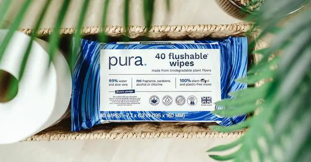 Alt view image 7 of 7 - Adult XL Flushable Unscented Wipes, 1 Pack of 40 Toilet Wipes Adult Wet Wipes, 99% Water & Aloe Vera, Personal Cleansing Wipes, Sensitive Skin