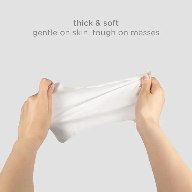 Alt view image 6 of 7 - Fragrance-Free Baby Wipes, 99% Water Based, Plant Based Wipes, Hypoallergenic for Sensitive Skin with Chamomile, Vitamin E & Aloe, EWG Verified, Value Pack, 3 Pack (216 Wipes Total)