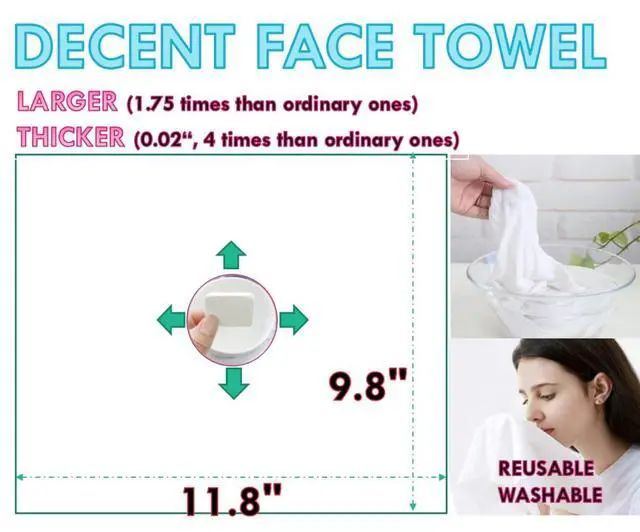 Alt view image 3 of 7 - Premium Compressed Towel Tablet, Essential Face Washcloths for Travel, Camping, Hiking, Sports and Beyond, Portable Disposable Thicker Larger, Pure Cotton, 20PCS