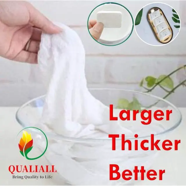 Alt view image 2 of 7 - Premium Compressed Towel Tablet, Essential Face Washcloths for Travel, Camping, Hiking, Sports and Beyond, Portable Disposable Thicker Larger, Pure Cotton, 20PCS
