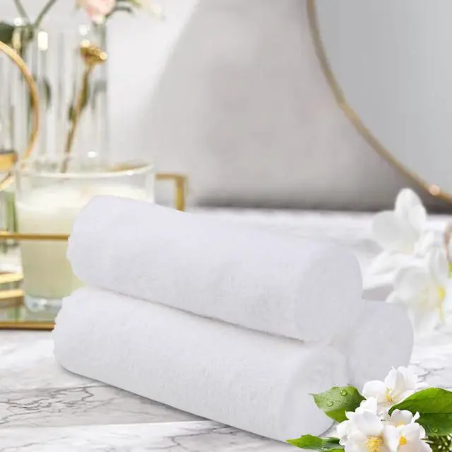 Alt view image 4 of 7 - Ultra Soft Washcloths 12 Pack, Premium Microfiber Towel Sets 12 x 12 inches, Absorbent and Quick Drying Coral Velvet Washcloth, Multi-Purpose Wash Cloths for Bathroom, Hotel, and Gym (White)