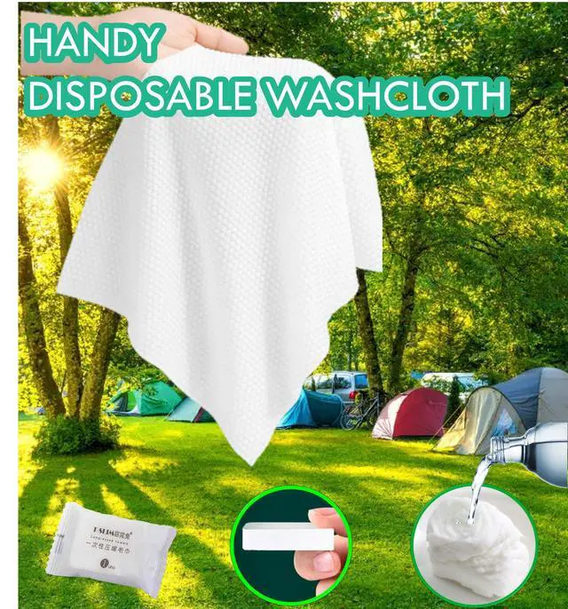 Alt view image 5 of 7 - Premium Compressed Towel Tablet, Essential Face Washcloths for Travel, Camping, Hiking, Sports and Beyond, Portable Disposable Thicker Larger, Pure Cotton, 20PCS