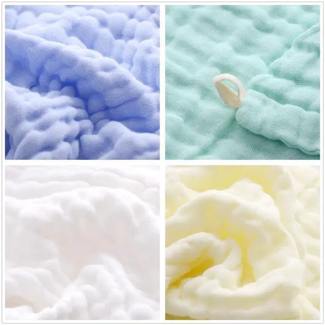 Alt view image 4 of 7 - Baby Washcloths - Natural Cotton Baby Wipes - Soft Newborn Face Towel and Washcloth for Sensitive Skin, Registry as Shower, 5 Pack 12x12 inches