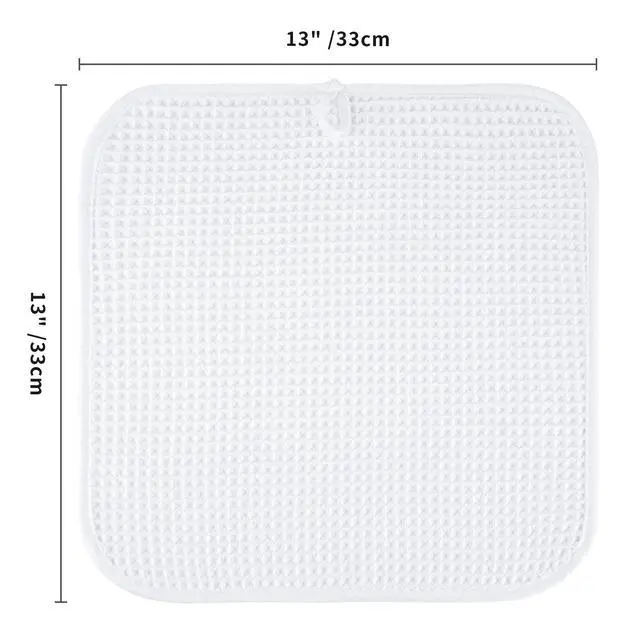 Alt view image 7 of 7 - Waffle Face Towels, 2 Pieces, Soft, Absorbent, Fast Drying, Lint Free 430 GSM (White)