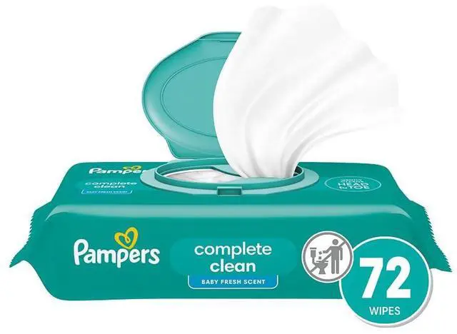 Main image of Baby Wipes, Complete Clean Baby Fresh Scented Wipe, Gently Cleans Head to Toe, 72 Total (1 Flip-Top Packs)