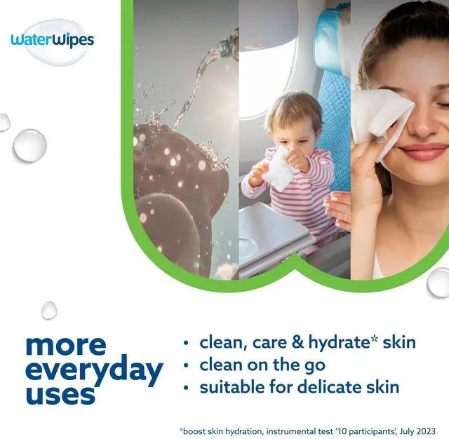 Alt view image 6 of 7 - Sensitive+ Hydrating Boost Wipes, 3-In-1 Cleans, Cares, Hydrates, 99% Water with Aloe Vera, Unscented & Hypoallergenic Baby Wipes, 60 Count (1 Pack)