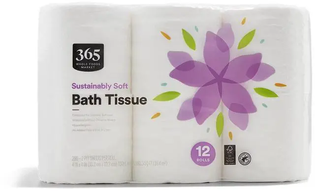 Main image of Sustainably Soft Bath Tissue, Hypoallergenic, 286 Sheets per Roll, 12 Count