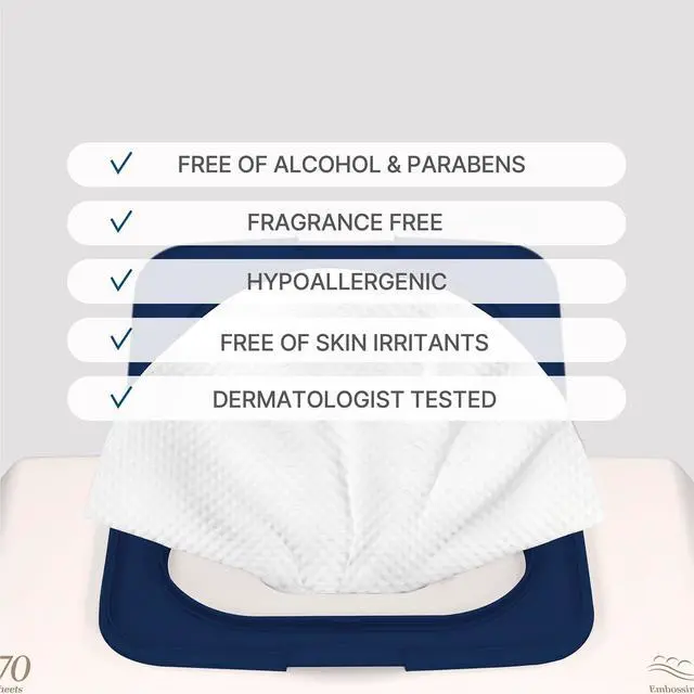 Alt view image 4 of 7 - Koreas #1 Signature Baby Wipes - Hypoallergenic Water-based Unscented Alcohol-Free Ultra-Thick Super Seed Extracts Organic Plant-Based for sensitive skin Flip-Top (1 Pack)