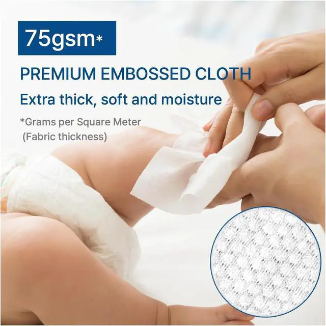 Alt view image 5 of 7 - Koreas #1 Signature Baby Wipes - Hypoallergenic Water-based Unscented Alcohol-Free Ultra-Thick Super Seed Extracts Organic Plant-Based for sensitive skin Flip-Top (1 Pack)