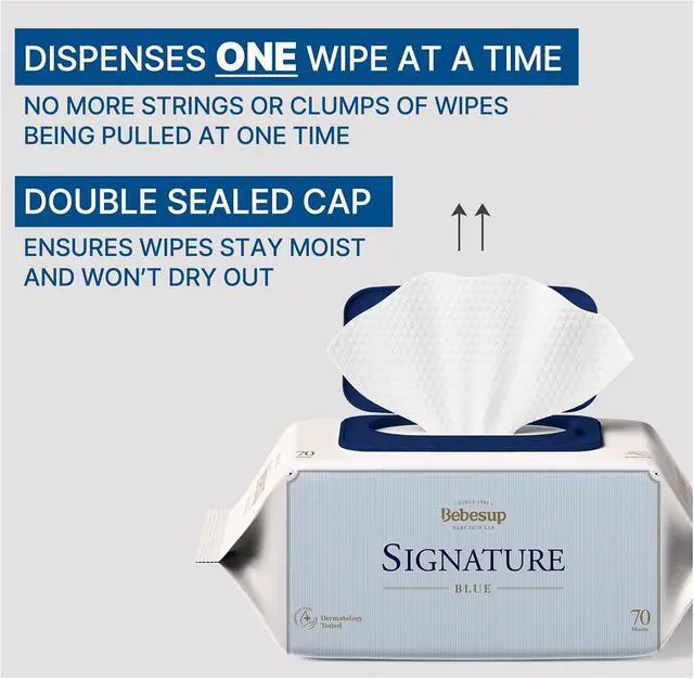 Alt view image 7 of 7 - Koreas #1 Signature Baby Wipes - Hypoallergenic Water-based Unscented Alcohol-Free Ultra-Thick Super Seed Extracts Organic Plant-Based for sensitive skin Flip-Top (1 Pack)
