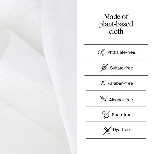 Alt view image 5 of 7 - Makeup Remover Micellar Wipes for Face Daily Gently Removes Oil Dirt and Waterproof Makeup in a Simple Fully Plant-Based Cloth, 2 pack of 25 ct