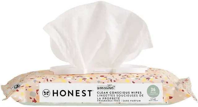Main image of Hypoallergenic Multi-Use Baby Wipes for Sensitive Baby Skin, Terrazzo, 36 Count